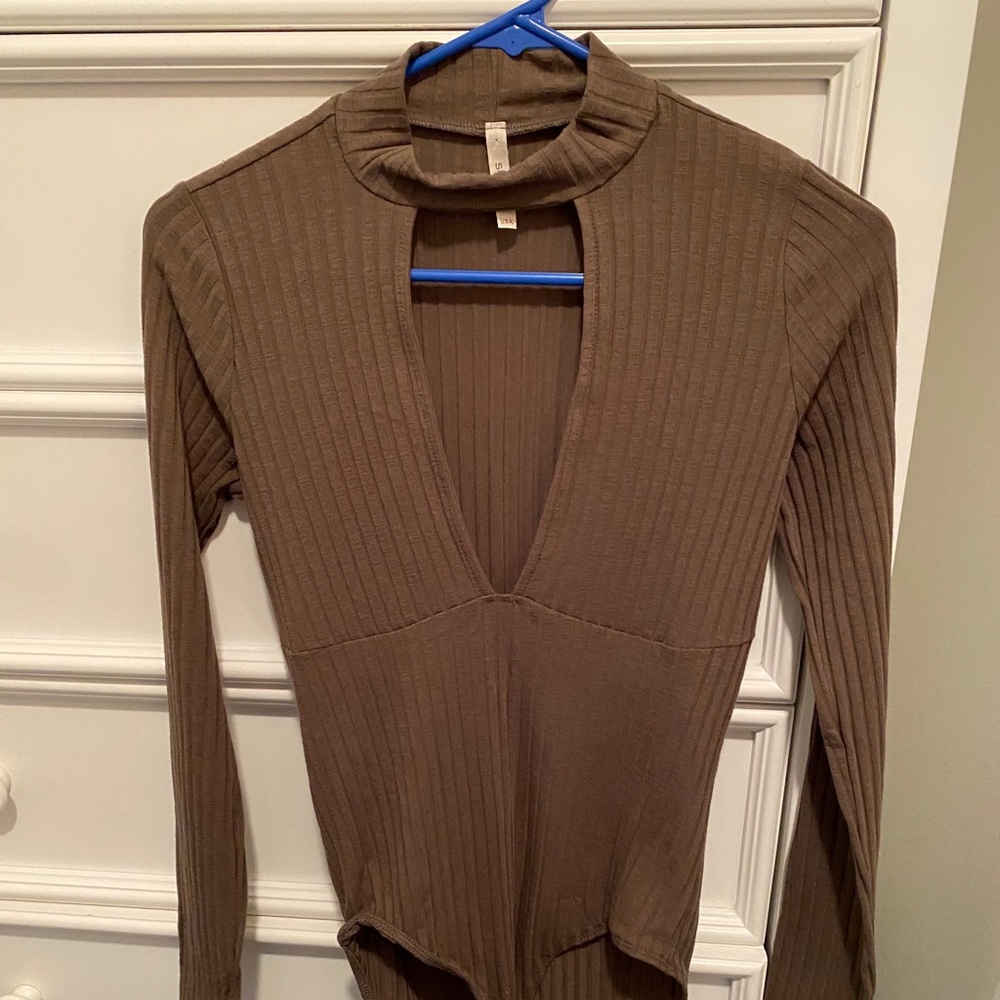 Green Long Sleeved Bodysuit
